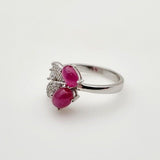 Anillo de Rubí y Zirconia cúbica - Anillos