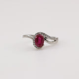 Anillo de Rubí y Zirconia cúbica - Anillos