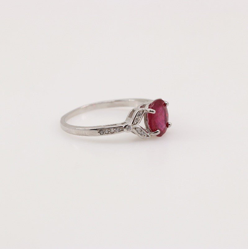 Anillo de Rubí y Zirconia cúbica - Anillos