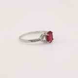 Anillo de Rubí y Zirconia cúbica - Anillos