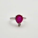 Anillo de Rubí y Zirconia cúbica - Anillos