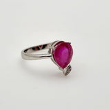 Anillo de Rubí y Zirconia cúbica - Anillos