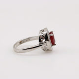 Anillo de Rubí y Zirconia cúbica - Anillos