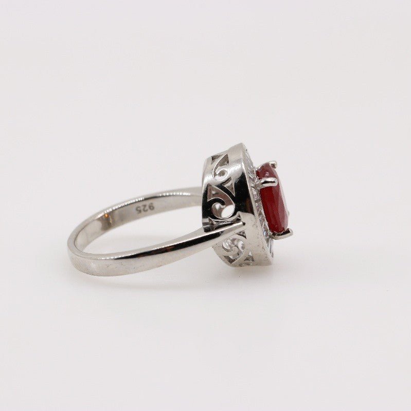 Anillo de Rubí y Zirconia cúbica - Anillos