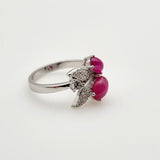 Anillo de Rubí y Zirconia cúbica - Anillos