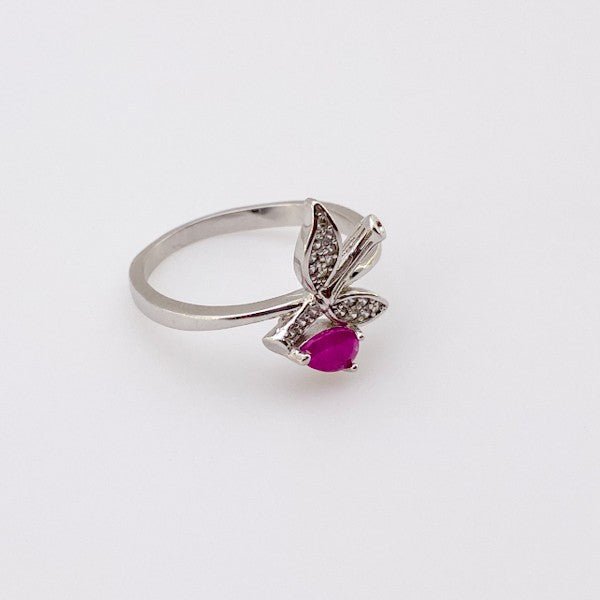 Anillo de Rubí y Zirconia cúbica - Anillos