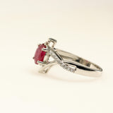 Anillo de Rubí y Zirconia cúbica - Anillos