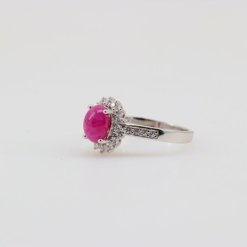 Anillo de Rubí y Zirconia cúbica - Anillos