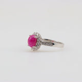 Anillo de Rubí y Zirconia cúbica - Anillos
