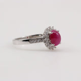 Anillo de Rubí y Zirconia cúbica - Anillos