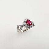 Anillo de Rubí y Zirconia cúbica - Anillos