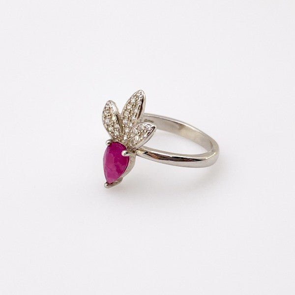 Anillo de Rubí y Zirconia cúbica - Anillos