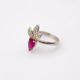 Anillo de Rubí y Zirconia cúbica - Anillos
