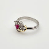 Anillo de Rubí y Zirconia cúbica - Anillos
