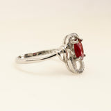 Anillo de Rubí y Zirconia cúbica - Anillos