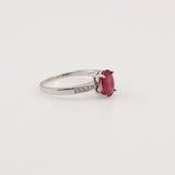 Anillo de Rubí y Zirconia cúbica - Anillos