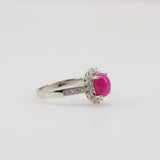 Anillo de Rubí y Zirconia cúbica - Anillos
