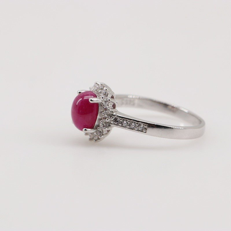 Anillo de Rubí y Zirconia cúbica - Anillos