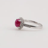 Anillo de Rubí y Zirconia cúbica - Anillos