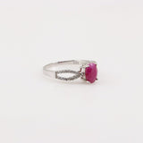Anillo de Rubí y Zirconia cúbica - Anillos