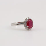 Anillo de Rubí y Zirconia cúbica - Anillos