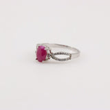 Anillo de Rubí y Zirconia cúbica - Anillos