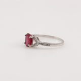 Anillo de Rubí y Zirconia cúbica - Anillos
