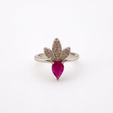 Anillo de Rubí y Zirconia cúbica - Anillos