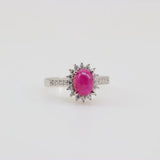 Anillo de Rubí y Zirconia cúbica - Anillos