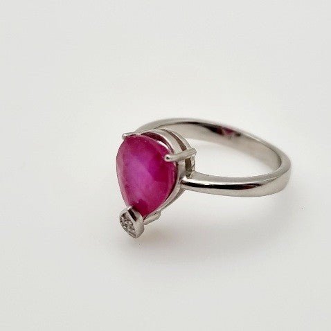 Anillo de Rubí y Zirconia cúbica - Anillos