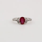 Anillo de Rubí y Zirconia cúbica - Anillos
