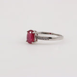 Anillo de Rubí y Zirconia cúbica - Anillos
