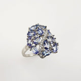 Anillo de Tanzanita y cubic zirconia - Anillos