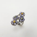 Anillo de Tanzanita y zafiro - 