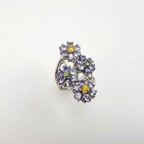 Anillo de Tanzanita y zafiro - 