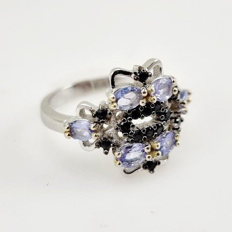 Anillo de Tanzanita, Zafiro Azul y Citrino - Anillos
