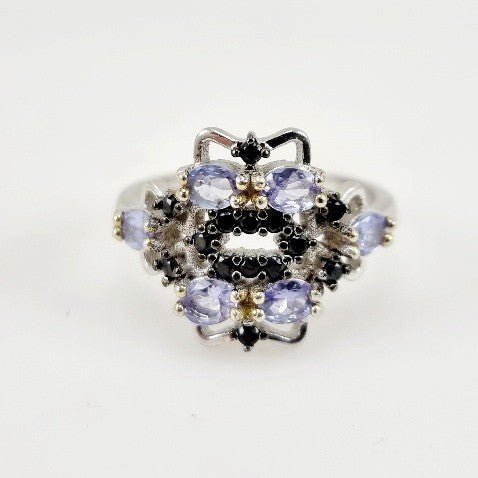 Anillo de Tanzanita, Zafiro Azul y Citrino - Anillos