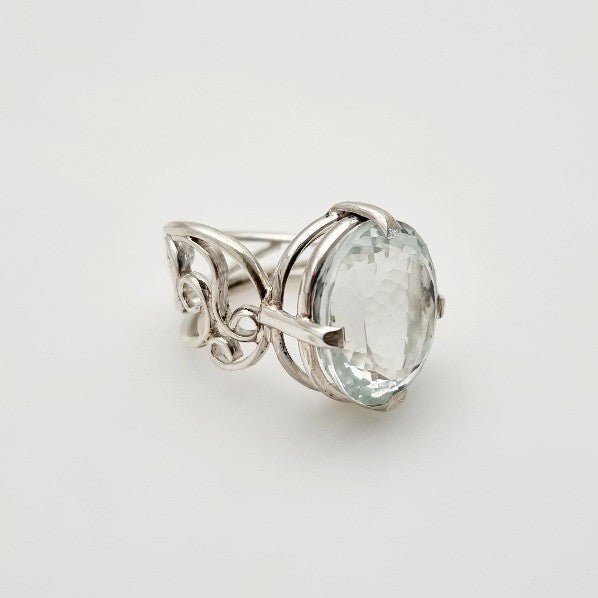 Anillo de topacio blanco - Anillos