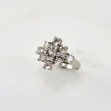 Anillo de topacio blanco y cubic zirconia - Anillos