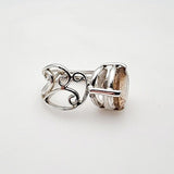 Anillo de Topacio Imperial en Plata 950 Talla 17- Anillos