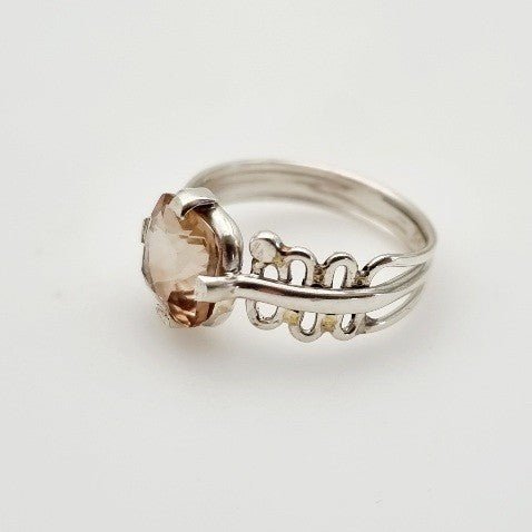 Anillo de Topacio Imperial Cuadrado en Plata 950 - Anillos