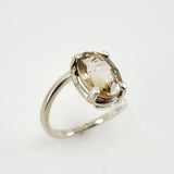 Anillo de Topacio Imperial en Plata 950 vista lateral - Anillos