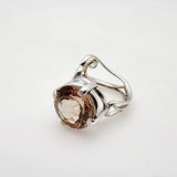 Anillo de Topacio Imperial en Plata 950 - Anillos