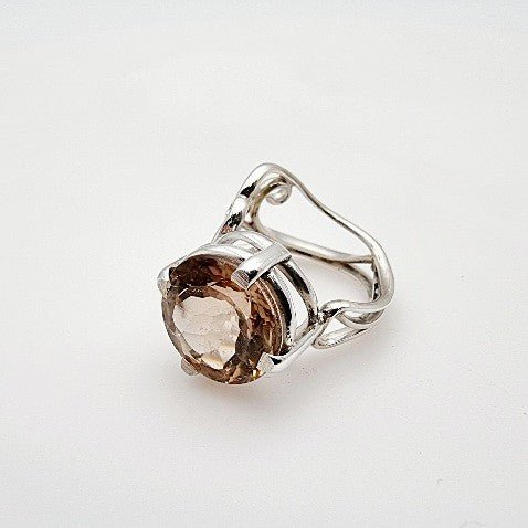 Anillo de Topacio Imperial en Plata 950 - Anillos
