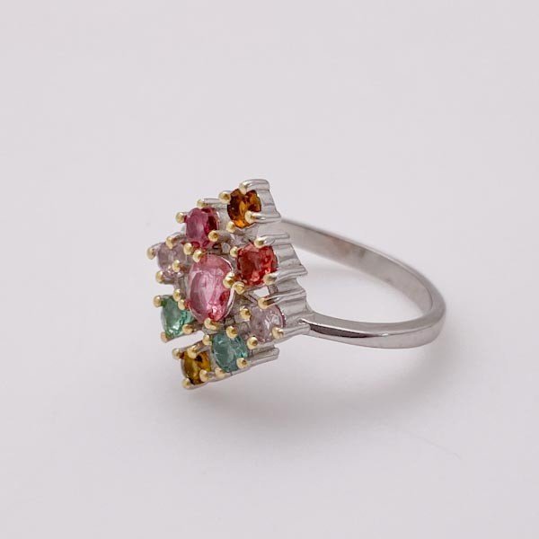Anillo de Turmalina Multicolor - Anillos