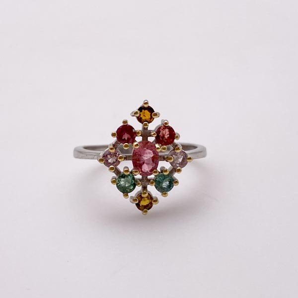 Anillo de Turmalina Multicolor - Anillos