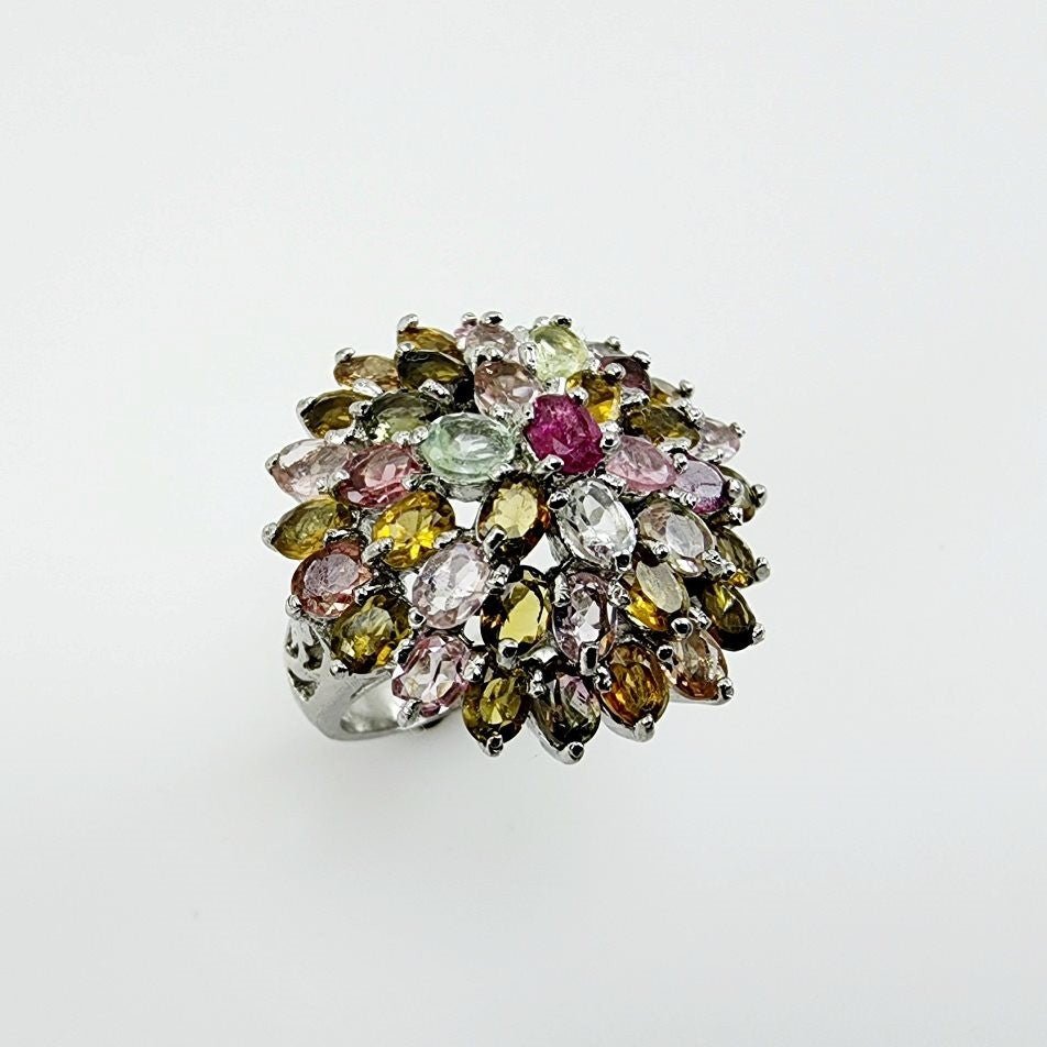 Anillo de Turmalina multicolores - Anillos