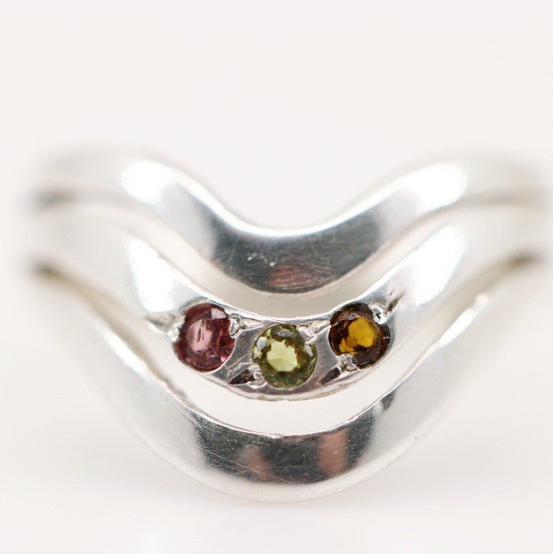 Anillo de Turmalina multicolores - Anillos