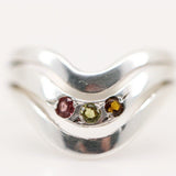 Anillo de Turmalina multicolores - Anillos