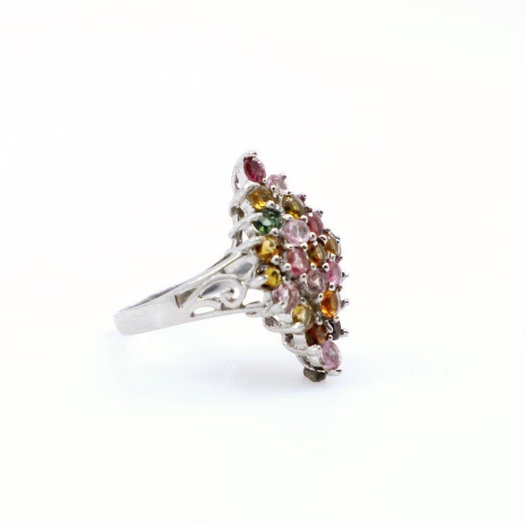 Anillo de Turmalina multicolores - Anillos